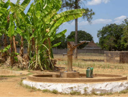 hand pump in an african community